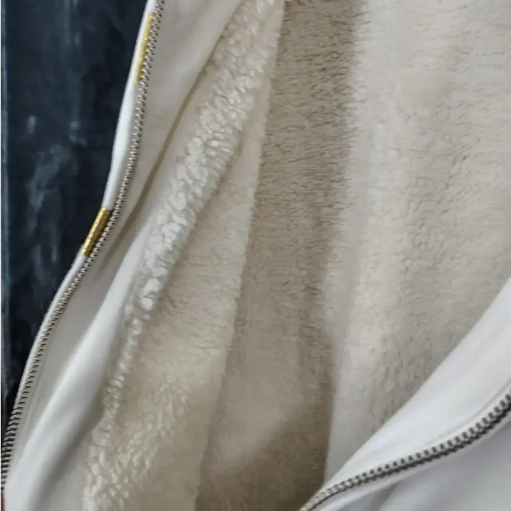 Gap Full Zip Sherpa Lined Hoodie Spell Out Kids Large